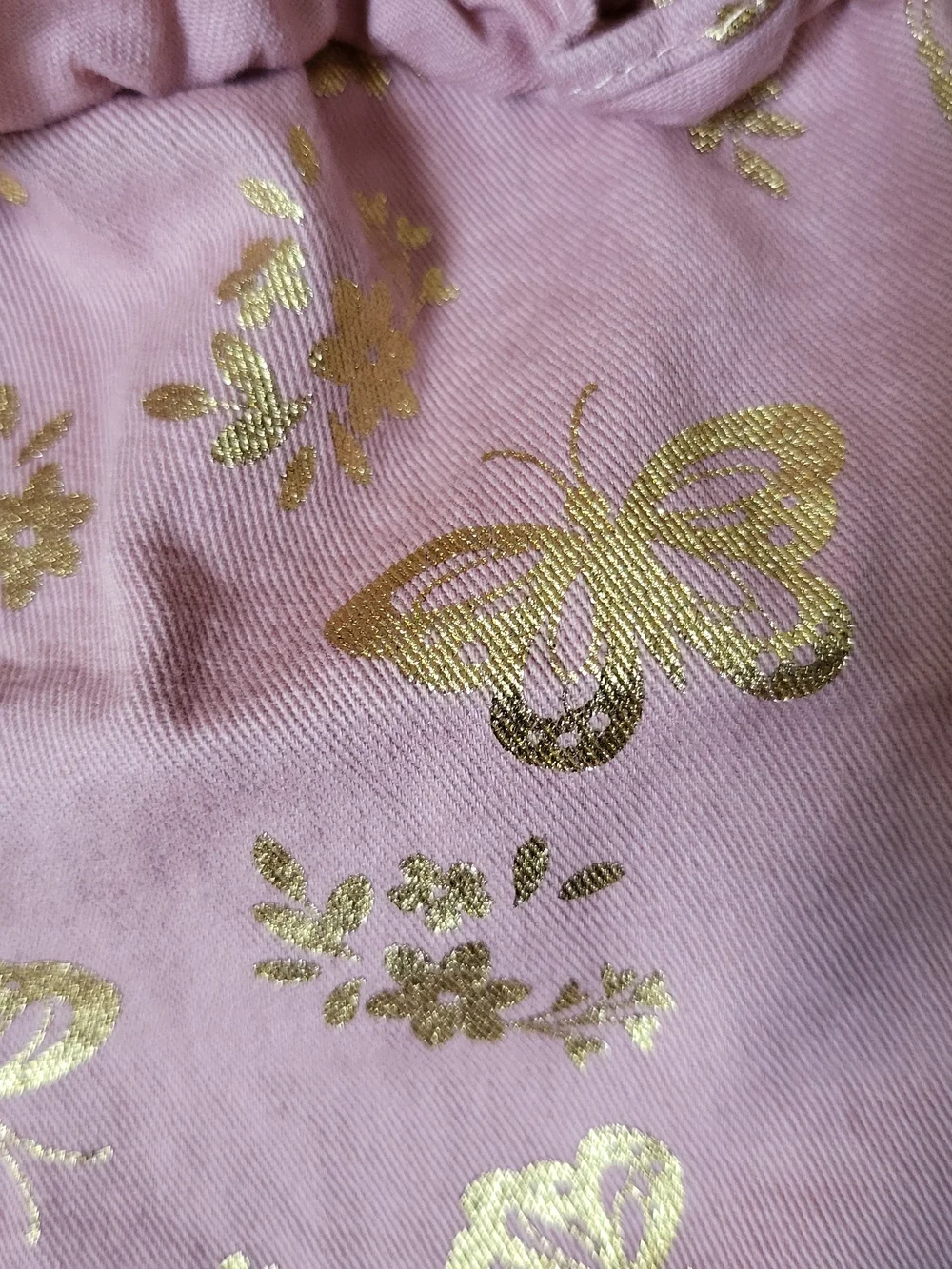 TWIN GIRL SET- Gold Foil Pink Hooded Jacket - Girls 12M - Picture 10 of 10